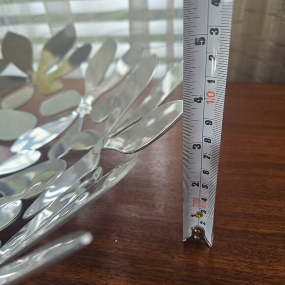 Ikea Stockholm VTG Stainless Steel Cutout Centerpiece Bowl 16.5 - Picture 5 of 7